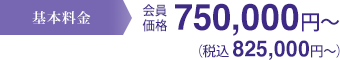 基本料金 750,000円～(税抜) 825,000円～(税込)